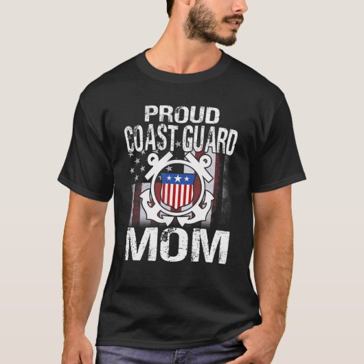 Proud Coast Guard Mama T-Shirt US Coast Guard Vete (Vorderseite)