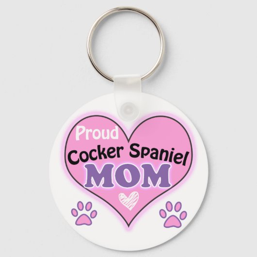 Proud Cocker Spanische Mama Schlüsselanhänger (Vorderseite)