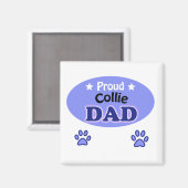 Proud Collie dad Magnet (Vorderseite/Rückseite)