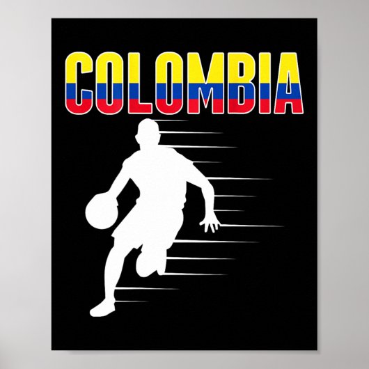 Proud Colombia Sketll Fans Jersey Kolumbianische F Poster (Vorne)