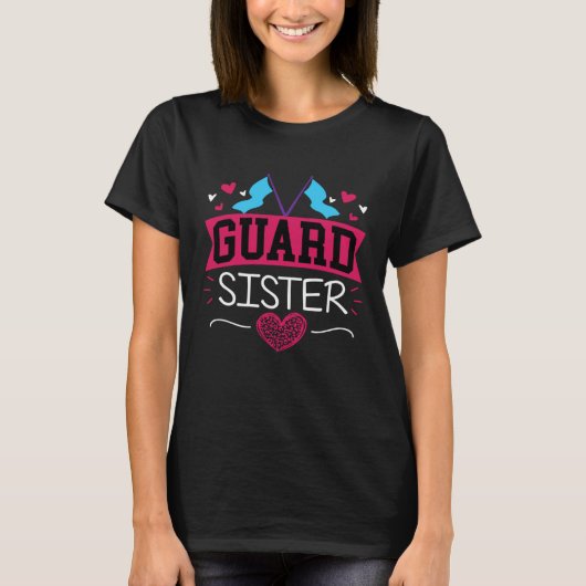 Proud Color Guard Sister Flags T-Shirt (Vorderseite)