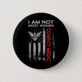 Proud Combat Field Medic Veteran Soldat gibt Com Button (Vorderseite)