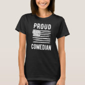 Proud Comedian Profession American Flag Premium T-Shirt (Vorderseite)