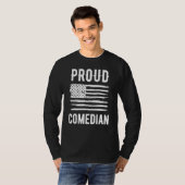 Proud Comedian Profession American Flag T-Shirt (Vorne ganz)