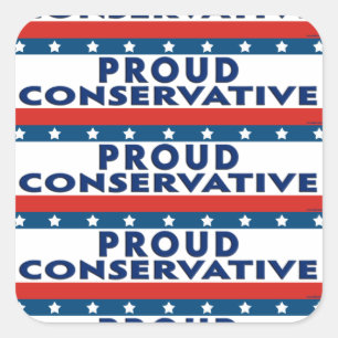 Proud Conservative Quadratischer Aufkleber