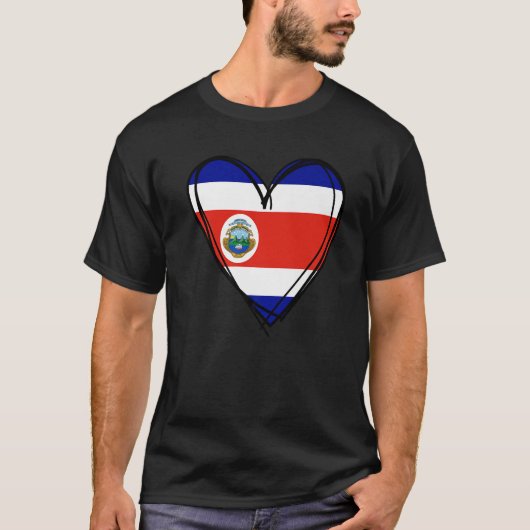 Proud Costa Rican Boy Girl Aunt Costa Rica Flag He T-Shirt (Vorderseite)
