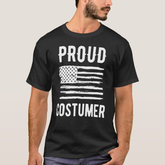 Proud Costumer Profession American Flag T-Shirt (Vorderseite)