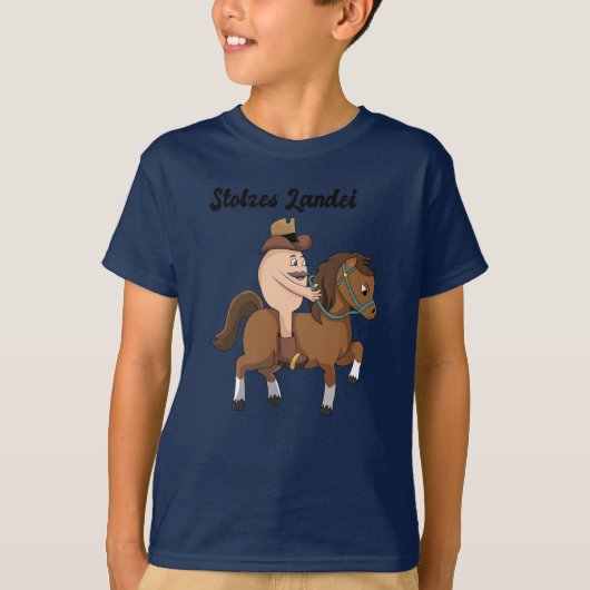 Proud Country Bumpkin - Pferd, Pony T-Shirt (Vorderseite)