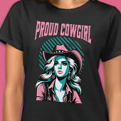 Proud Cowgirl Western Pop Art Aesthetic Graphic T-Shirt