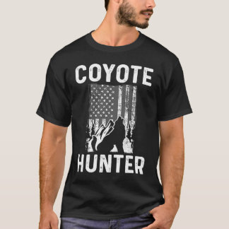 Proud Coyote Hunter US-Flagge Coyote Jagd T-Shirt
