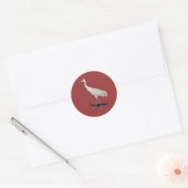 Proud Crane Runder Aufkleber (Umschlag)