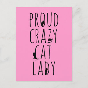 Proud Crazy Cat Lady Postkarte