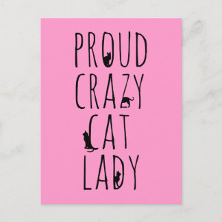 Proud Crazy Cat Lady Postkarte