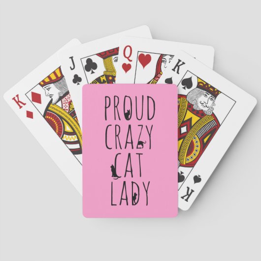 Proud Crazy Cat Lady Spielkarten (Rückseite)