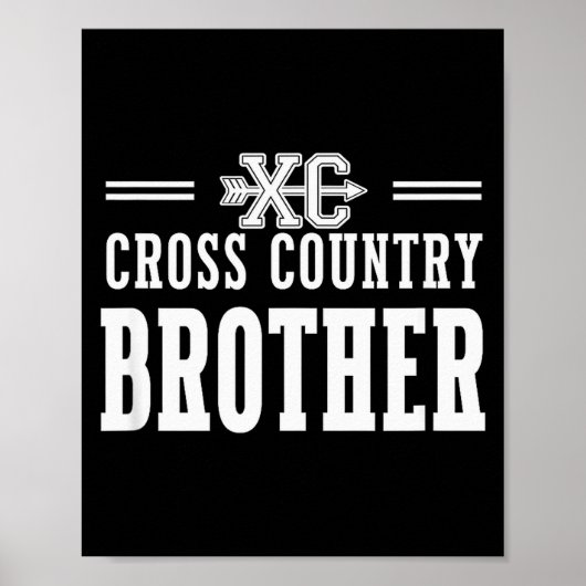 Proud Cross Country Brother Team Love Srit Cc Sibl Poster (Vorne)