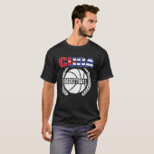 Proud Cuba Basketball Fans Jersey kubanische Flagg T-Shirt (Vorne ganz)