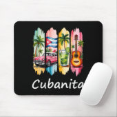Proud Cubanita Cuban Flag Guitar Mojito Car Design Mousepad (Mit Mouse)
