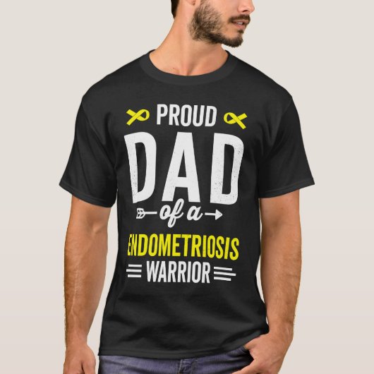 Proud Dad of a Endometriosis Warrior Survivor Awar T-Shirt (Vorderseite)