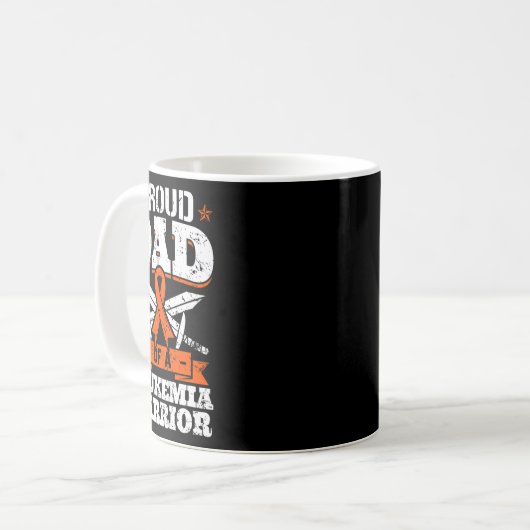 Proud Dad Of A Leukemia Warrior Daddy Awareness Bl Kaffeetasse (Vorderseite Links)