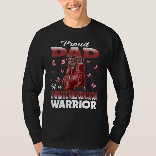 Proud Dad Of A Lymphatic Malformation Warrior Awar T-Shirt (Vorderseite)