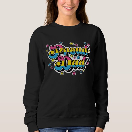 Proud Dad Of A Pansexual Son Or Daughter LGBTQ Pan Sweatshirt (Vorderseite)