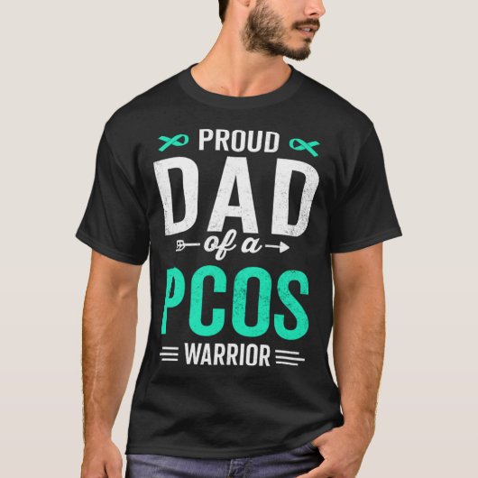 Proud Dad of a PCOS Warrior Survivor Awareness Sup T-Shirt (Vorderseite)