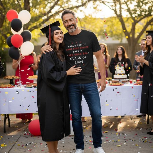 Proud Dad of Her Grad Era Class of 2026 T-Shirt