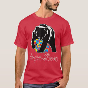 Proud Dad Papa Bear Autism Awareness Autism Matchi T-Shirt