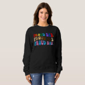 Proud Dad Rainbow Pride Flag Colors LGBT Ally Sweatshirt (Vorne ganz)