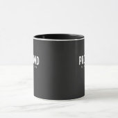 Proud Dad Since 20XX Modern Minimalist Tasse (Zentrum)