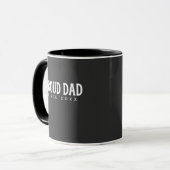 Proud Dad Since 20XX Modern Minimalist Tasse (Vorderseite Links)