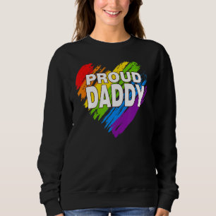 Proud Daddy Lgbt Rainbow Gay Flag Pride Father Sweatshirt