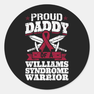 Proud Daddy von einem Williams-Syndrom Warrior Awa Runder Aufkleber