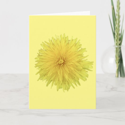 Proud Dandelion Blume - transparent. Karte (Vorderseite)