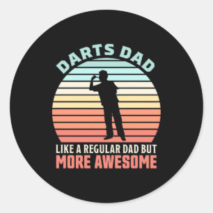 Proud Darts Daddy Runder Aufkleber
