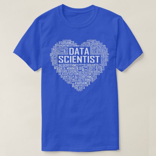Proud Data Scientists Herzgeschenk Datenwissenscha T-Shirt (Design vorne)