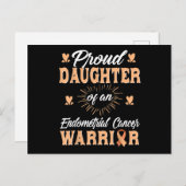Proud Daughter Endometrialer Uteruskrebs-Krieger Postkarte (Vorne/Hinten)