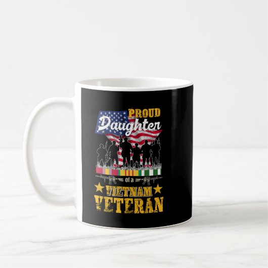 Proud Daughter Vietnam Krieg Veteran für Matching Kaffeetasse (Links)