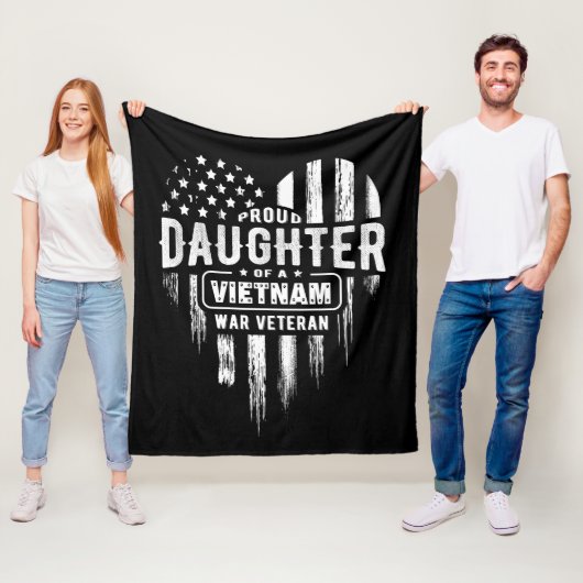 Proud Daughter Vietnam Vet Vater Fleecedecke (Beispiel)
