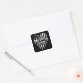 Proud Daughter Vietnam Vet Vater Quadratischer Aufkleber (Umschlag)