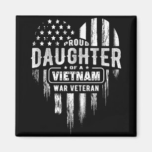 Proud Daughter Vietnam Vet Vater Veterans Day Amer Magnet