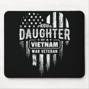 Proud Daughter Vietnam Vet Vater Veterans Day Amer Mousepad
