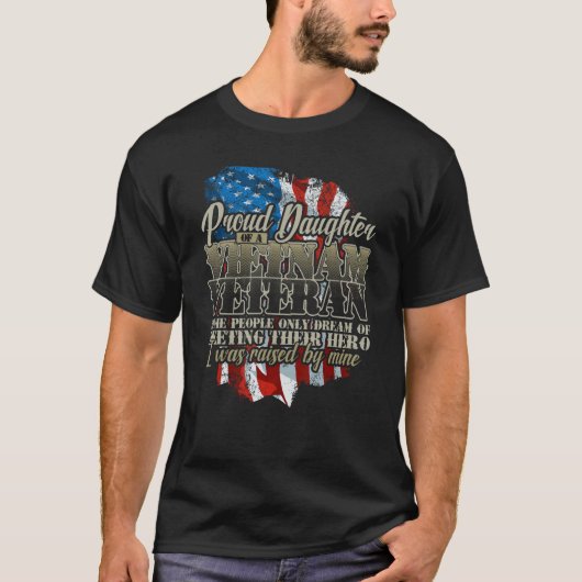 Proud Daughter Vietnam Veteran von meinem Helden a T-Shirt (Vorderseite)