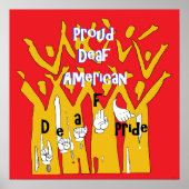 Proud Deaf American Poster (Vorne)