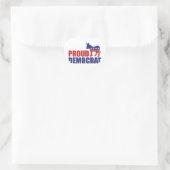 Proud-Demokrat Donkey Herz-Aufkleber (Tasche)