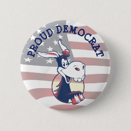 Proud-Demokrat Donkey - Politischer Funny Button