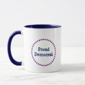 Proud-Demokrat Funny Donkey Patriotische Tasse (Links)