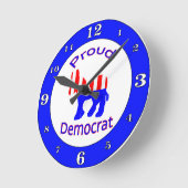 Proud-Demokrat nummeriert Runde Wanduhr (Winkel)