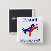 Proud-Demokrat-Taste Button (Vorne & Hinten)