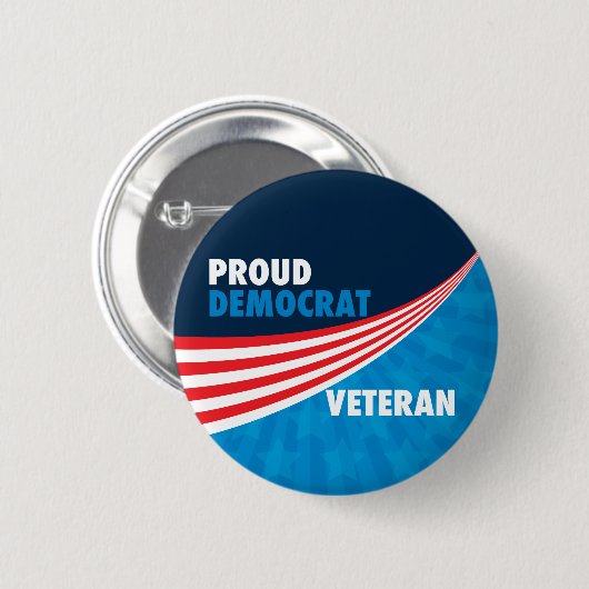 Proud-Demokrat Veteran Button (Vorne & Hinten)